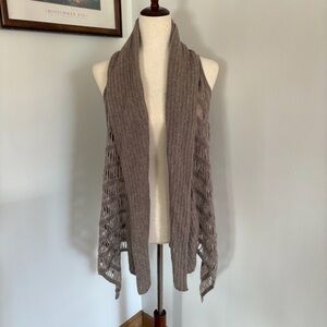 Miss Me Grey Wool Waterfall Cardigan